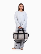 Сумка дорожная на молнии, боковой карман/сетка, держатель для чемодана, длинный ремень, серая - Фото 2