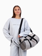 Сумка дорожная на молнии, боковой карман/сетка, держатель для чемодана, длинный ремень, серая - Фото 8