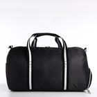 Сумка дорожная на молнии, отдел для обуви, наружный карман, длинный ремень, цвет серый - Фото 3