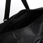 Сумка дорожная на молнии, наружный карман, держатель для чемодана, длинный ремень, цвет чёрный - Фото 3