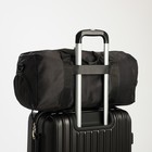 Сумка дорожная на молнии, наружный карман, отделение для обуви, держатель для чемодана, длинный ремень, цвет серый - фото 7874262