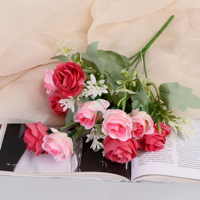 Букет искусственный «Роза Коулман», 4×29 см, МИКС