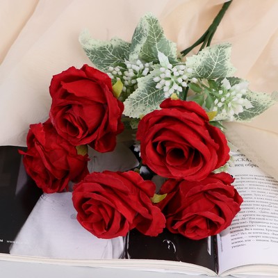 Букет искусственный «Роза Ловэль», 5×27 см, МИКС