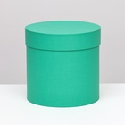 Шляпная коробка зеленая, 18 х 18 см - фото 11705823