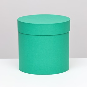 Шляпная коробка зеленая, 18 х 18 см