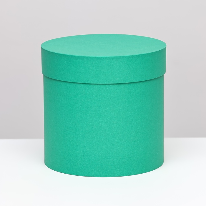 Шляпная коробка зеленая, 18 х 18 см - Фото 1