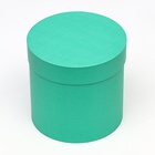 Шляпная коробка зеленая, 18 х 18 см - Фото 2