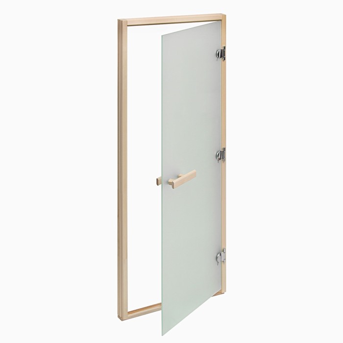 Дверь для бани и сауны "Сатин", размер коробки 180х80 см, липа 8 мм