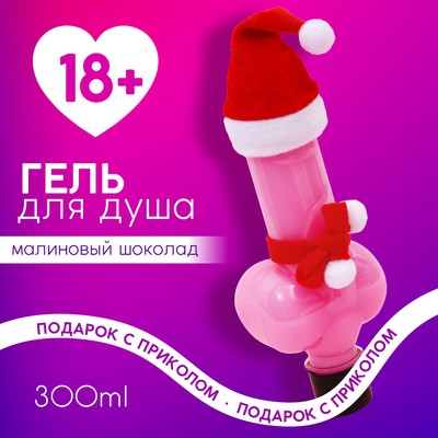 Гель для душа «Твой лучший подарок», 300 мл, аромат малинового шоколада, Чистое счастье