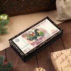 Шкатулка - купюрница «Дракон», 500 рублей, 8,5 × 17 см, лаковая миниатюра - фото 11606786