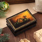 Шкатулка - купюрница «Дракон», 6 × 9 см, лаковая миниатюра - фото 11606808