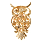 Брошь «Совушка», цвет розовый в золоте - Фото 2