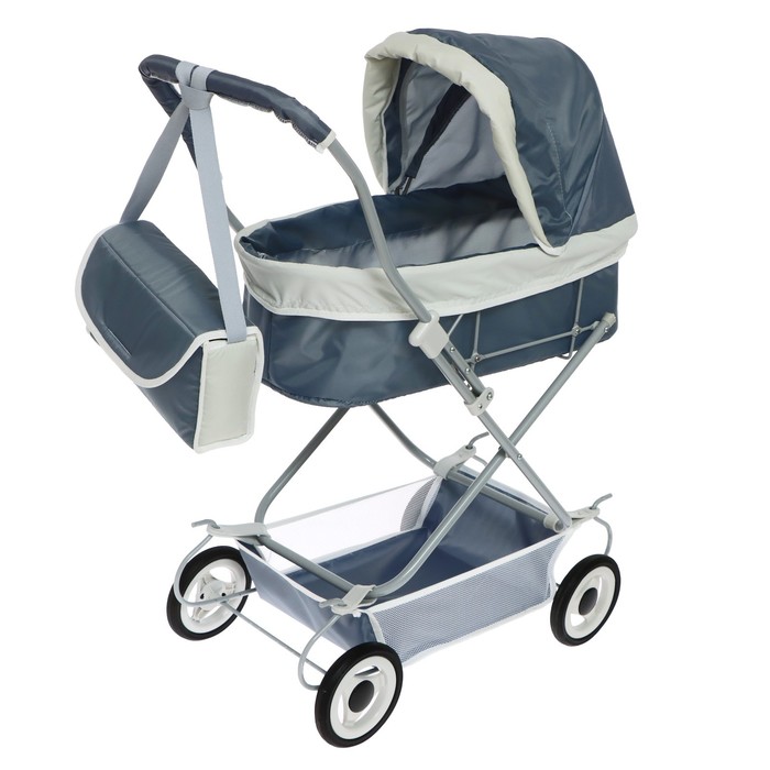 Коляска для кукол №7, с сумкой, цвет серый - Фото 1