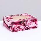 Коробка складная с окном "Розы" 10 х 8 х 3,5 см - Фото 1