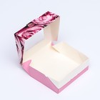 Коробка складная с окном "Розы" 10 х 8 х 3,5 см - Фото 4