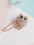 Булавка «Филин», 2.5 см, цвет чёрно-белый в золоте - Фото 7