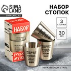 Стопки «Набор русского мужика», набор 3 шт. × 30 мл - Фото 1