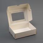 Коробка складная, с окном, белый, 14×10×4 см - Фото 3