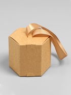 Коробка подарочная шестигранная, с окном, крафт, 7×7×7 см - Фото 3