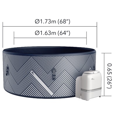 СПА-бассейн Naval 930 л, 173х65 см, аэромассаж