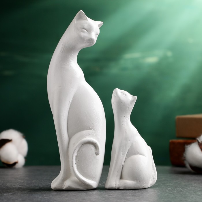 

Фигура "Котики" белые, набор 2шт, 16/10см