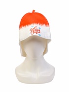 Набор для бани с принтом «С новым годом!», 5 предметов: шапка, рукавица, тапочки, коврик, портфель, красный, «Банная забава» - Фото 14