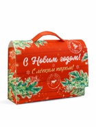 Банный набор в портфеле "С новым годом", красный - фото 809301152