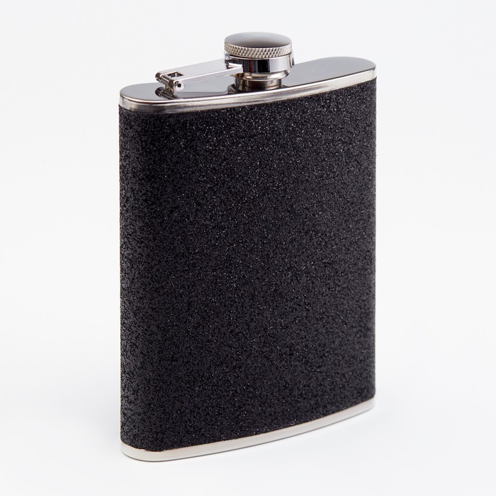 Фляжка Мастер К, 240 мл, подарочная, 8 oz, нержавеющая сталь, чёрная - Фото 1
