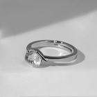 Кольцо «Классика» кристалл виток, цвет белый в серебре, безразмерное - фото 8999365