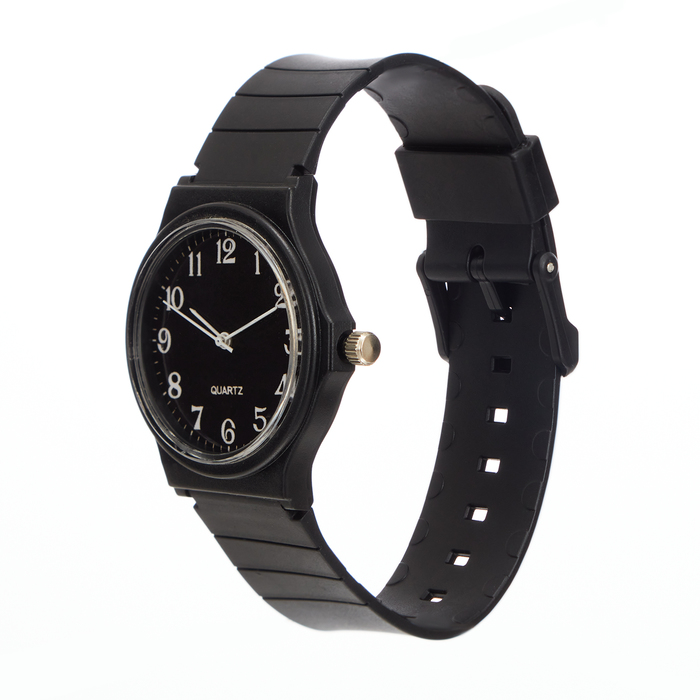 Часы наручные мужские, d-3.6 см, черный циферблат