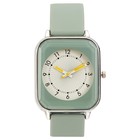 Часы наручные женские, d-2 см, ремешок силикон l-25 см, зеленые - фото 296889462