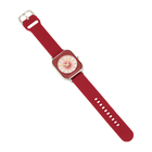 Часы наручные кварцевые женские, d-2 см, ремешок силикон l-25 см, красные - Фото 3