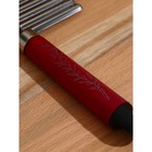 Нож для фигурной нарезки "Розмарин" 21,8*5,8 см, цвет бордовый 9899394