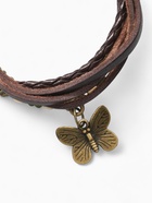 Браслет кожа «Бабочка малая» хиппи, цвет коричневый, L=22.5 см - Фото 3