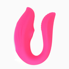 Вибратор для пар с вакуумно-волновой стимуляцией клитора, пульт ДУ, USB, 10 режимов, розовый - Фото 4