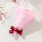 Мини-букет из мыльных лепестков "Розовая роза с сухоцветами" 10х7 см (комплект 2 шт) - фото 31547934