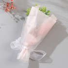 Мини-букет из мыльных лепестков для ванны «Нежно-розовая роза с зеленью», подарочный, 13 см - Фото 3