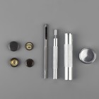 Кнопки установочные, Дельта, d = 15 мм, 40 шт, с установщиком, в органайзере, 11,8 × 8,1 × 2,3 см, цвет чёрный никель - Фото 2