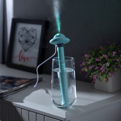 Увлажнитель воздуха «НЛО» HM-21, ультразвуковой, погружной, с подсветкой, USB, зелёный