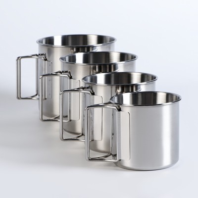 Набор термокружек TAKE IT EASY, 270 мл, 330 мл, 500 мл, 600 мл, 4 шт., нержавеющая сталь, серебристый