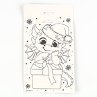 Аппликация фольгой на новый год «Дракоша», набор для творчества - фото 27805539