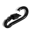 Карабин монтажный с фиксатором ТУНДРА krep, DIN5299D, 4×40 мм, черный, 1 шт. - Фото 5