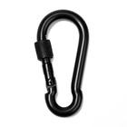 Карабин монтажный с фиксатором ТУНДРА krep, DIN5299D, 7×70 мм, черный, 1 шт. - Фото 2