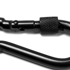 Карабин монтажный с фиксатором ТУНДРА krep, DIN5299D, 7×70 мм, черный, 1 шт. - Фото 3