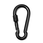 Карабин монтажный с фиксатором ТУНДРА krep, DIN5299D, 9×90 мм, черный, 1 шт. - Фото 2