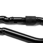 Карабин монтажный с фиксатором ТУНДРА krep, DIN5299D, 9×90 мм, черный, 1 шт. - Фото 3