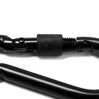 Карабин монтажный с фиксатором ТУНДРА krep, DIN5299D, 9×90 мм, черный, 1 шт. - Фото 4