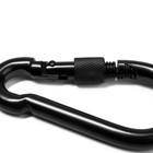 Карабин монтажный с фиксатором ТУНДРА krep, DIN5299D, 10×100 мм, черный, 1 шт. - Фото 4