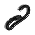 Карабин монтажный с фиксатором ТУНДРА krep, DIN5299D, 10×100 мм, черный, 1 шт. - Фото 5