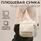 Плюшевая сумка тедди кросс-боди, цвет белый 9918346 - фото 11612867